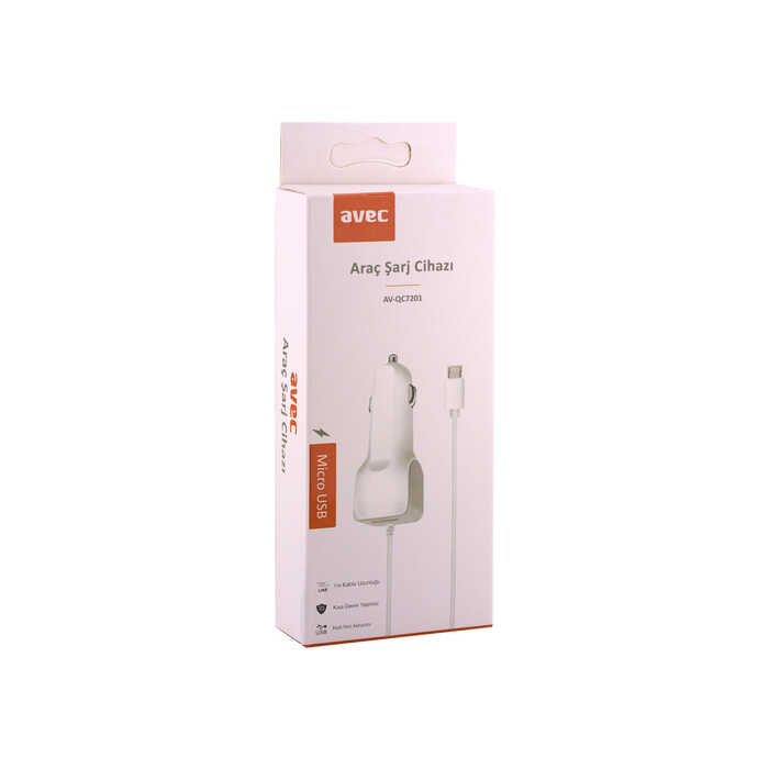 AVEC AV-QC7201 MICRO USB ARAÇ ŞARJ CİHAZI