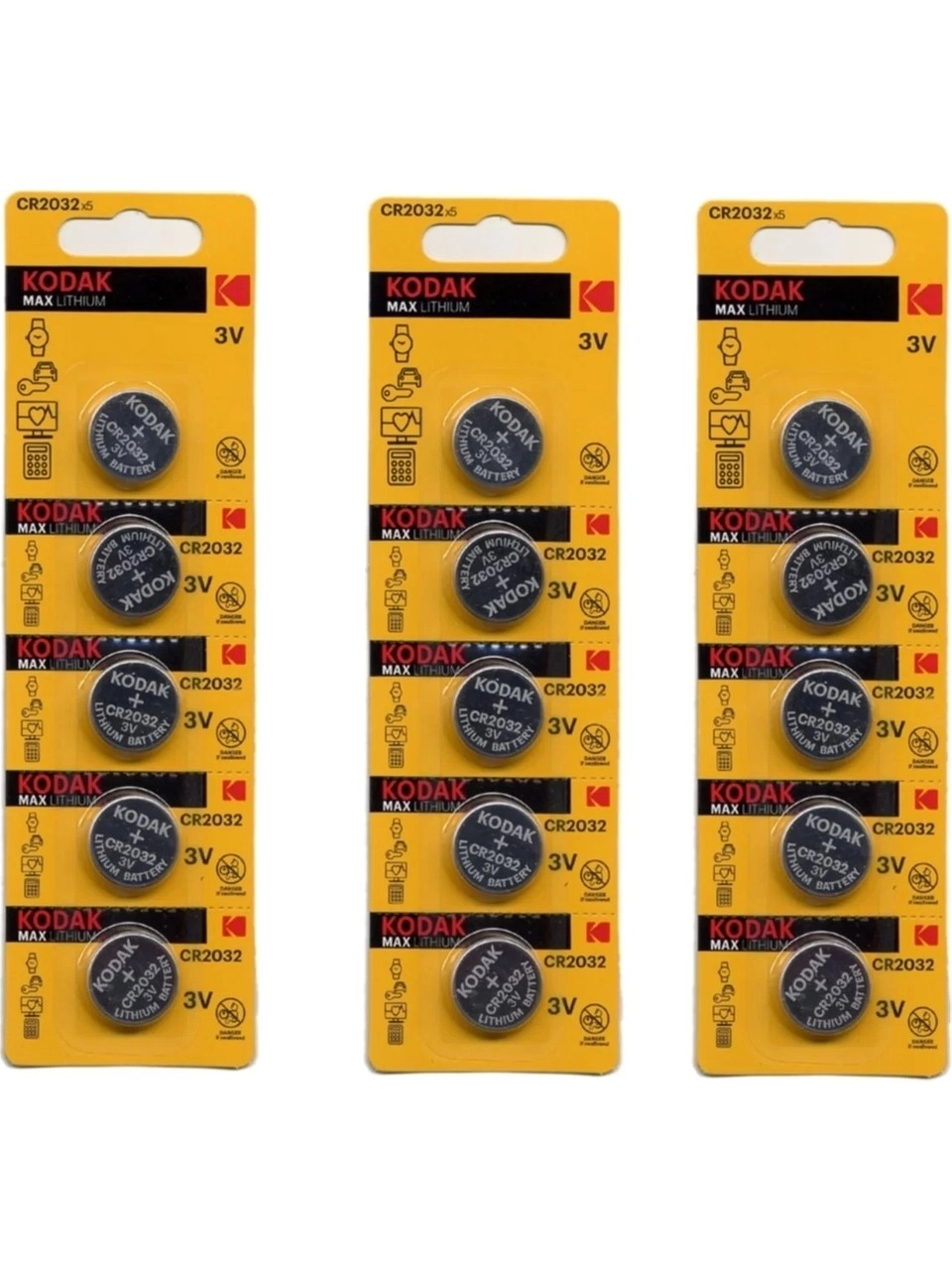 KODAK CR2032 3V PİL 15.Lİ (3 KART 5.Lİ)