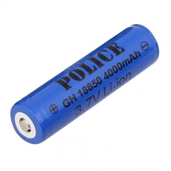 Police 18650 3.7V 4000 mAh Li-ion Akım Korumalı Şarjlı Pil