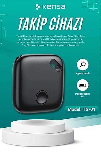 KENSA TAKİP CİHAZI BLUETOOTH APPLE TAKİP CİHAZI TG-01 MODEL