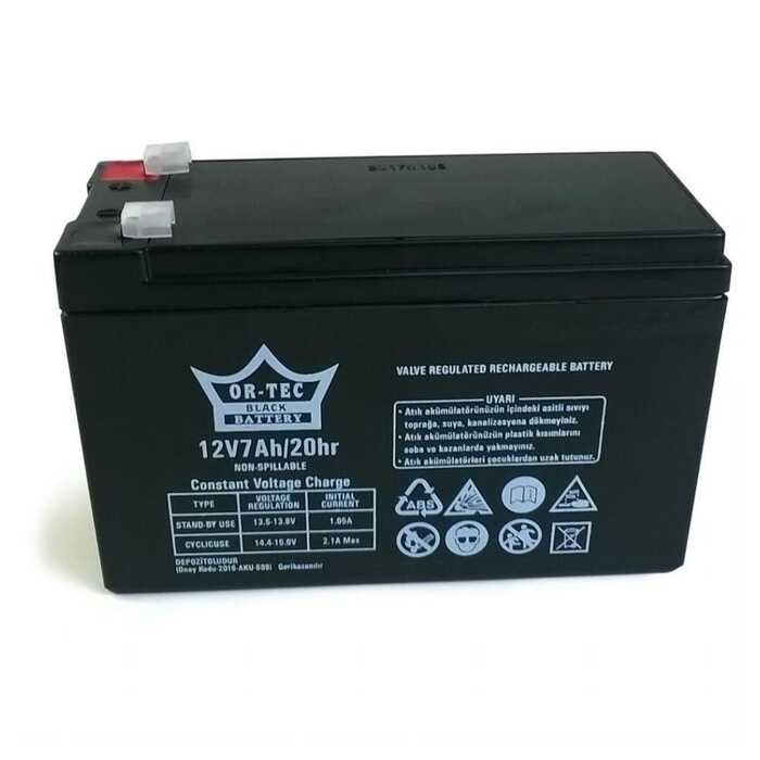 ORTEC 12V 7 AH BLACK AKÜ