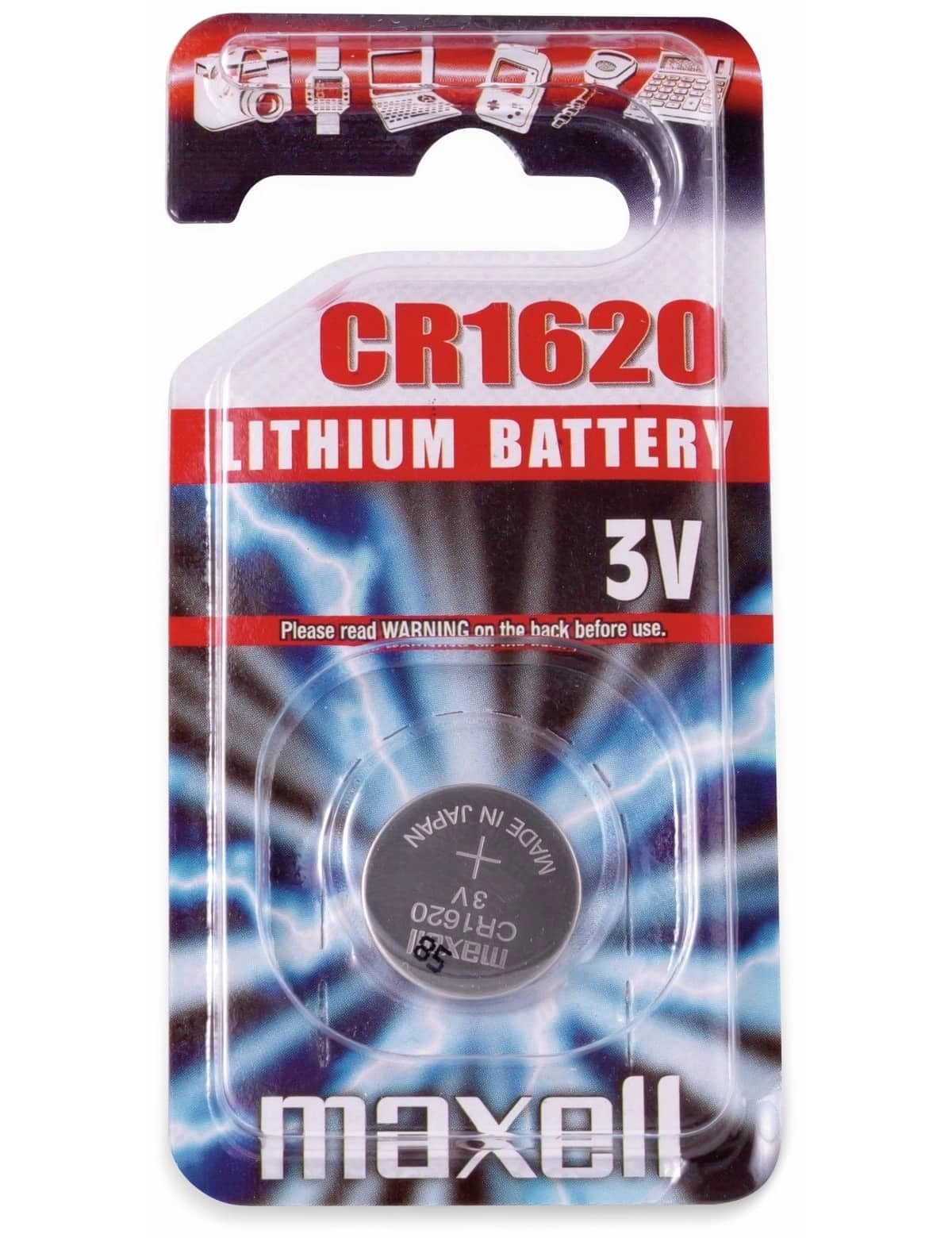 Maxell CR1620 3V Lithium Para Pili 1 ADET