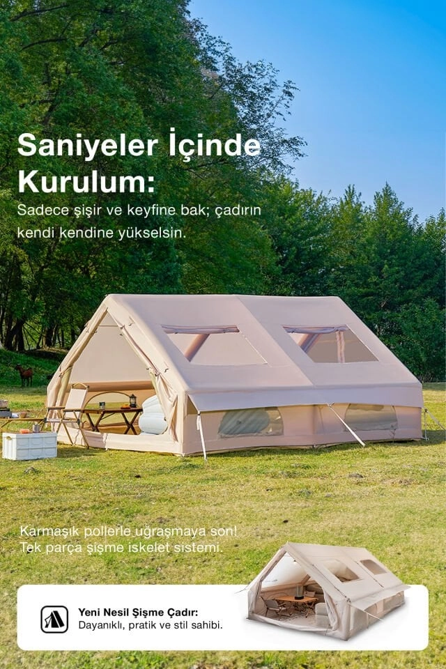 Kensa CDR-1  12 Kişilik Dev Kapasiteli Şişme Kamp Çadırı