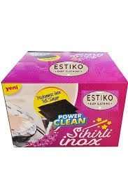ESTİKO 48 Paket 2’li (96 adet Tekli) Avantajlı Kutu Sihirli Inox Paslanmaz Telli Sünger