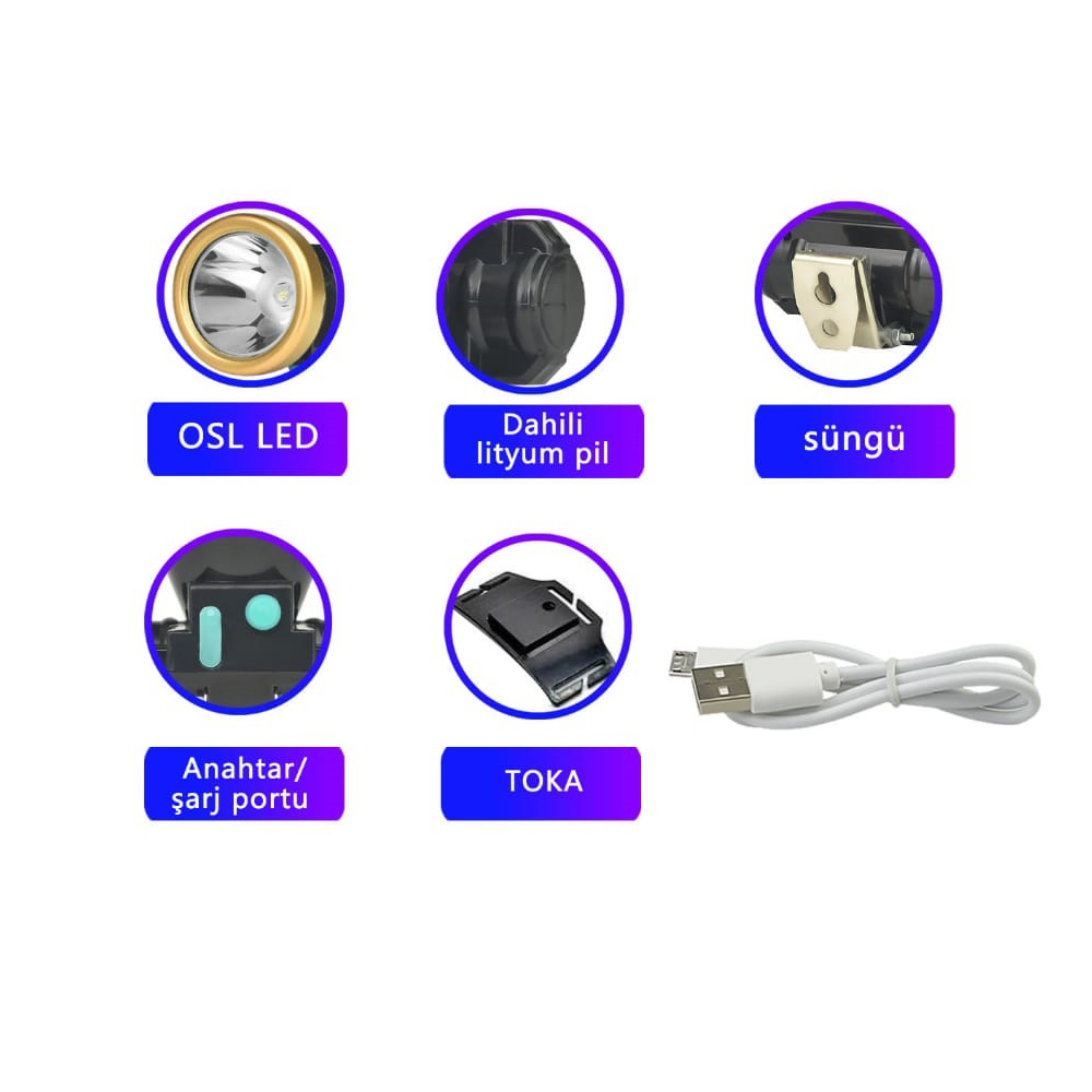 ŞARJLI BARET LAMBASI OSL LED WATTON WT-065