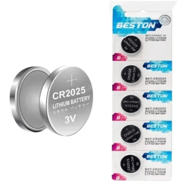 Beston CR2025 Düğme Pil Lityum İyon Pil 3V (5’li Paket)