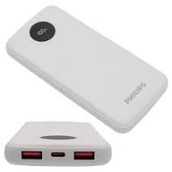 Philips DLP7712CB 10.000mAh PD Hızlı Şarj Dijital Ekranlı Beyaz Powerbank 