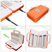 Beston C9032W 40 Adet Kalem Pil + İnce Pil Şarj Edebilir Çantalı Pil Şarj Cihazı