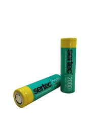 2 ADET - Sertec 18650 3.7V 2000 Mah 1C Li-ion Şarjlı Pil Başlı 