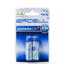 Efcell HR06 2700 mAh 2’li Şarjlı AA Kalem Pil