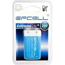  EFCELL EF-9V Şarjlı Pil 9V 250 Mah Ni-Mh 1 ADET