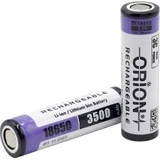 Orion 18650 3.7V 3500mAh Şarj Edilebilir Li-Ion Pil Yüksek Performanslı Lityum İyon