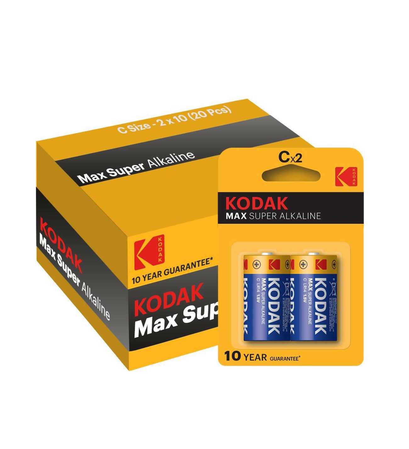 Kodak 20 Adet Max Super Alkalin Orta Pil