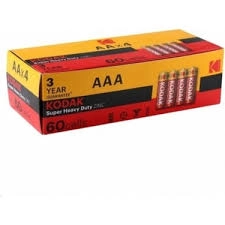 Kodak 60 Adet Çinko Karbon Shrink ince Pil