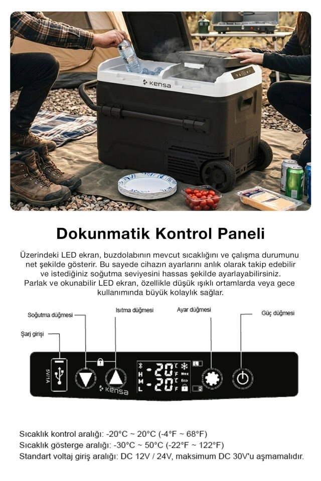 Kensa KOT-02  40 L Çift Bölmeli Soğutucu