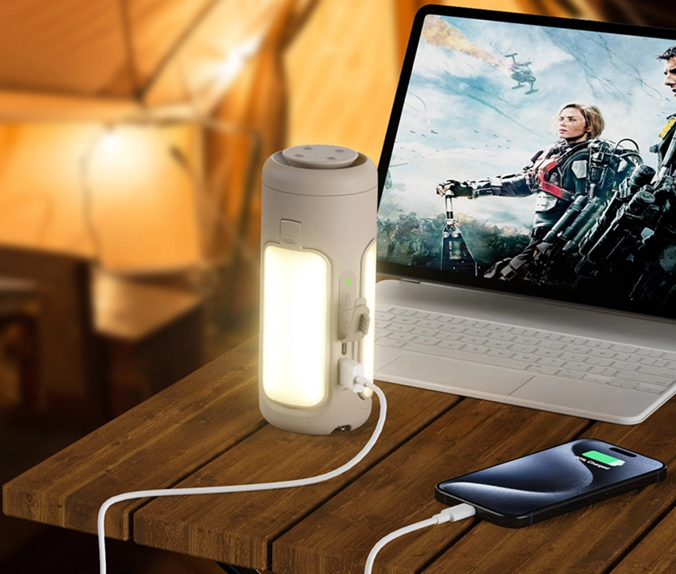 Kensa 10.000 mAh LED Kamp Lambalı Powerbank