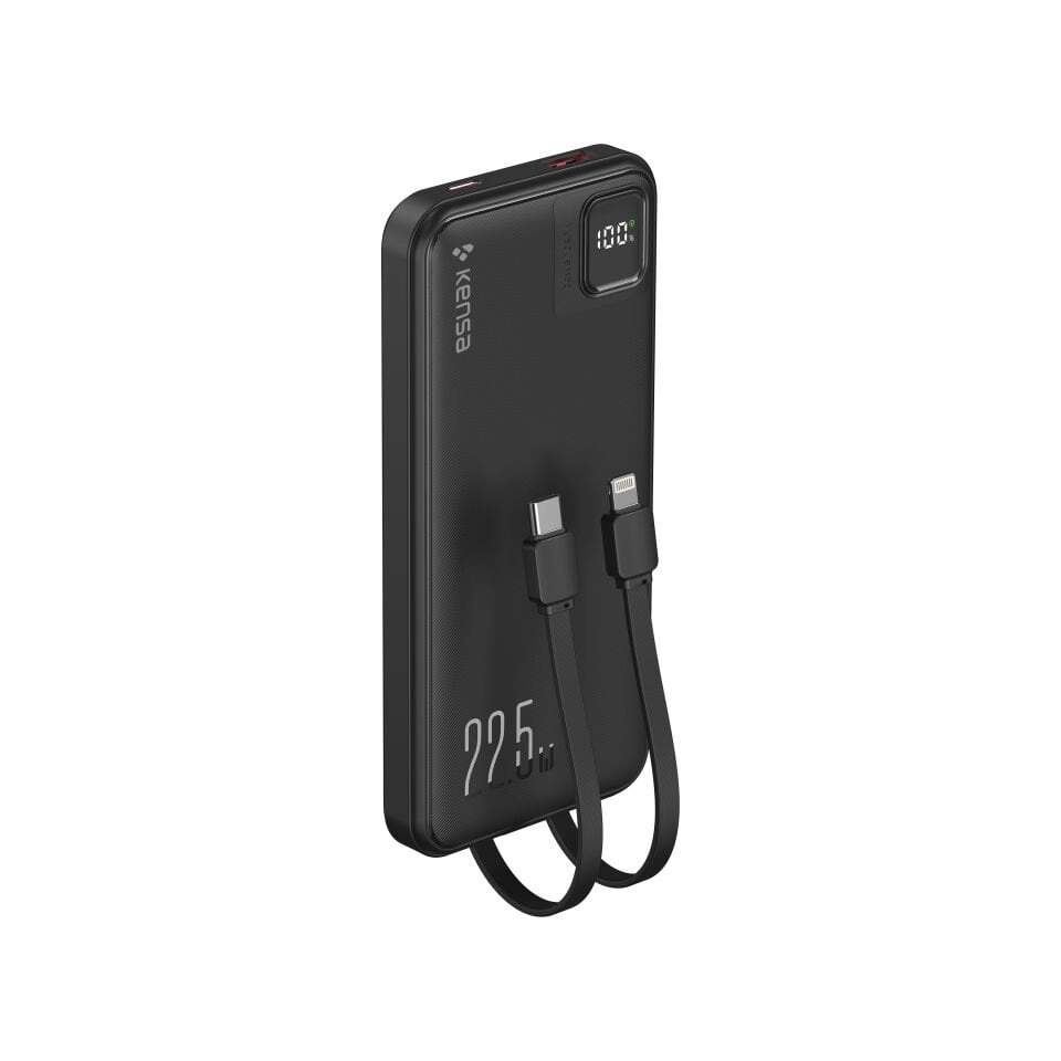 Kensa 10.000 mAh Hızlı Şarj Powerbank Siyah