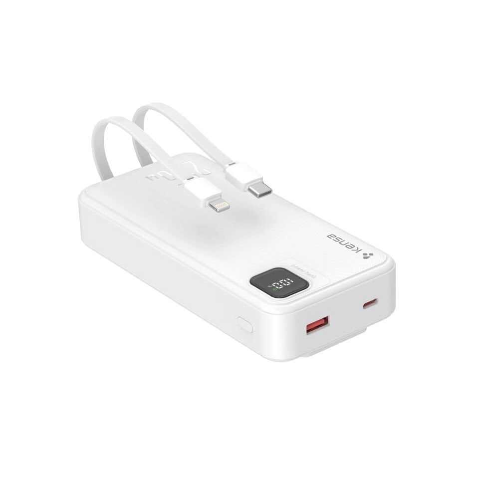 Kensa 20.000 mAh Hızlı Şarj Powerbank Beyaz