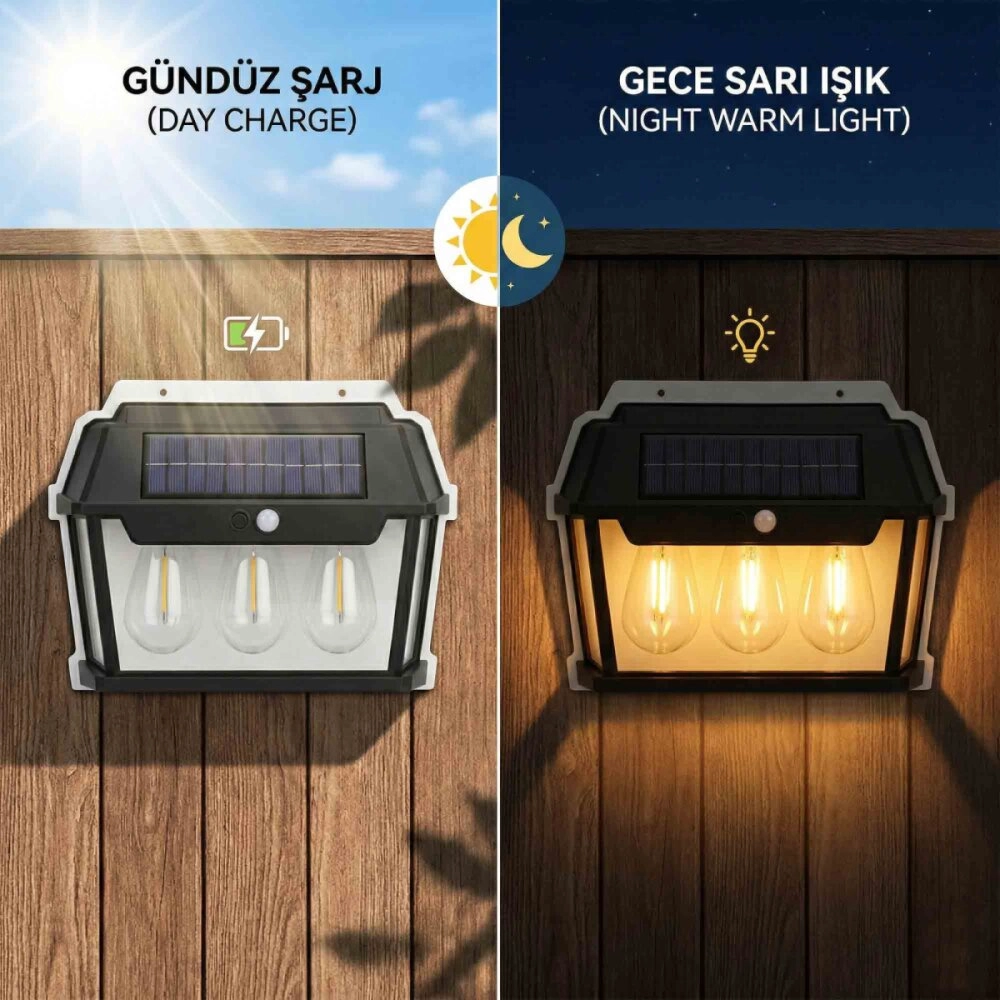 PANTHER PT-2933 SOLAR LED DUVAR LAMBASI