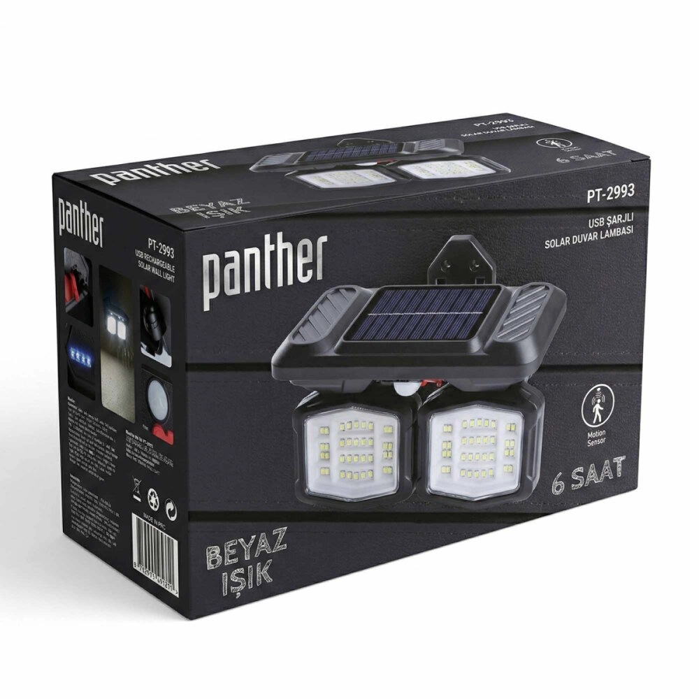 PANTHER PT-2993 SOLAR LED DUVAR LAMBASI