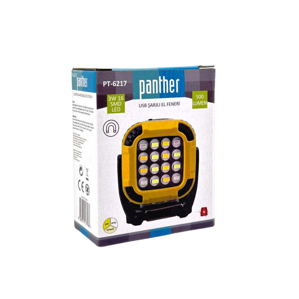 PANTHER PT-6217 USB ŞARJLI EL FENERİ