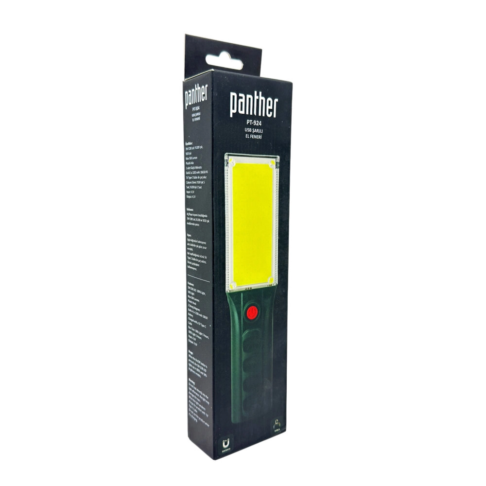 PANTHER PT-924 USB ŞARJLI EL FENERİ
