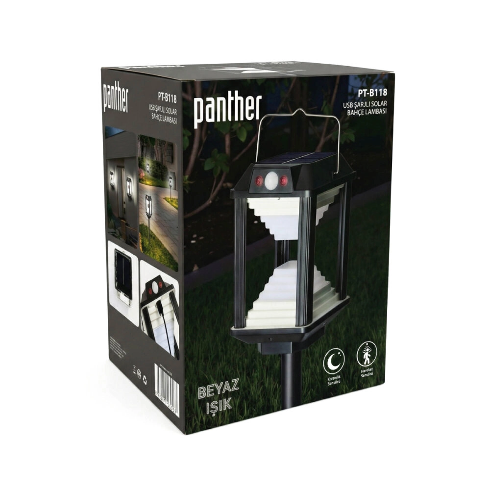 PANTHER PT-B118 SOLAR LED BAHÇE LAMBASI