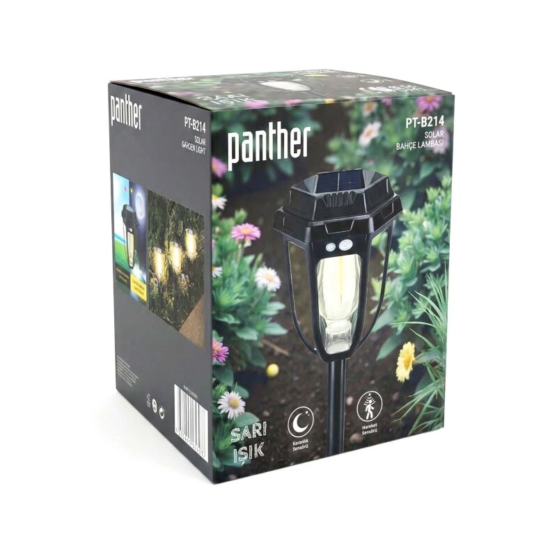 PANTHER PT-B214 SOLAR LED BAHÇE LAMBASI