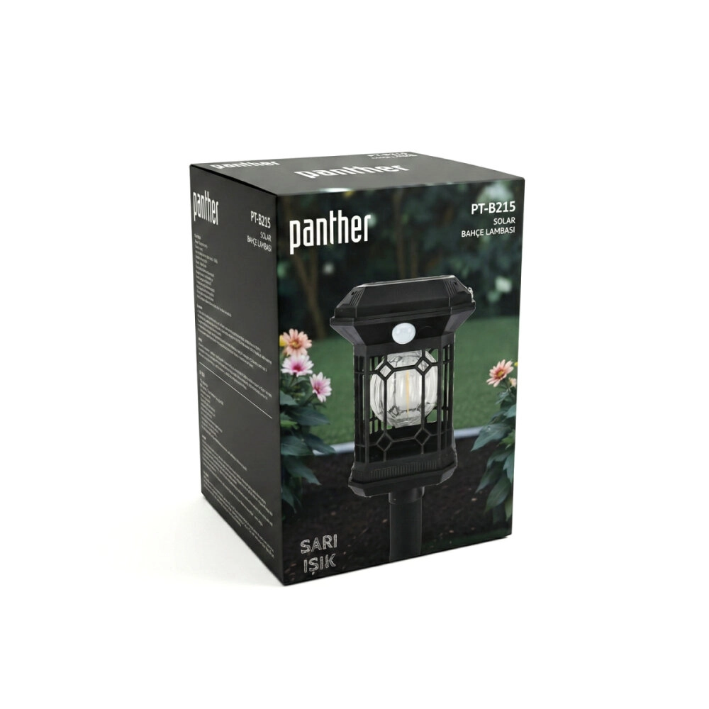 Panther PT-B215 Solar Hareket Sensörlü LED Bahçe Lambası