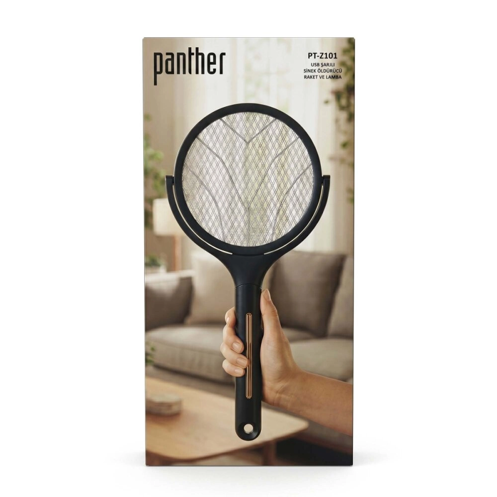 PANTHER PT-Z101 USB ŞARJLI SİNEK ÖLDÜRÜCÜ RAKET VE LAMBA