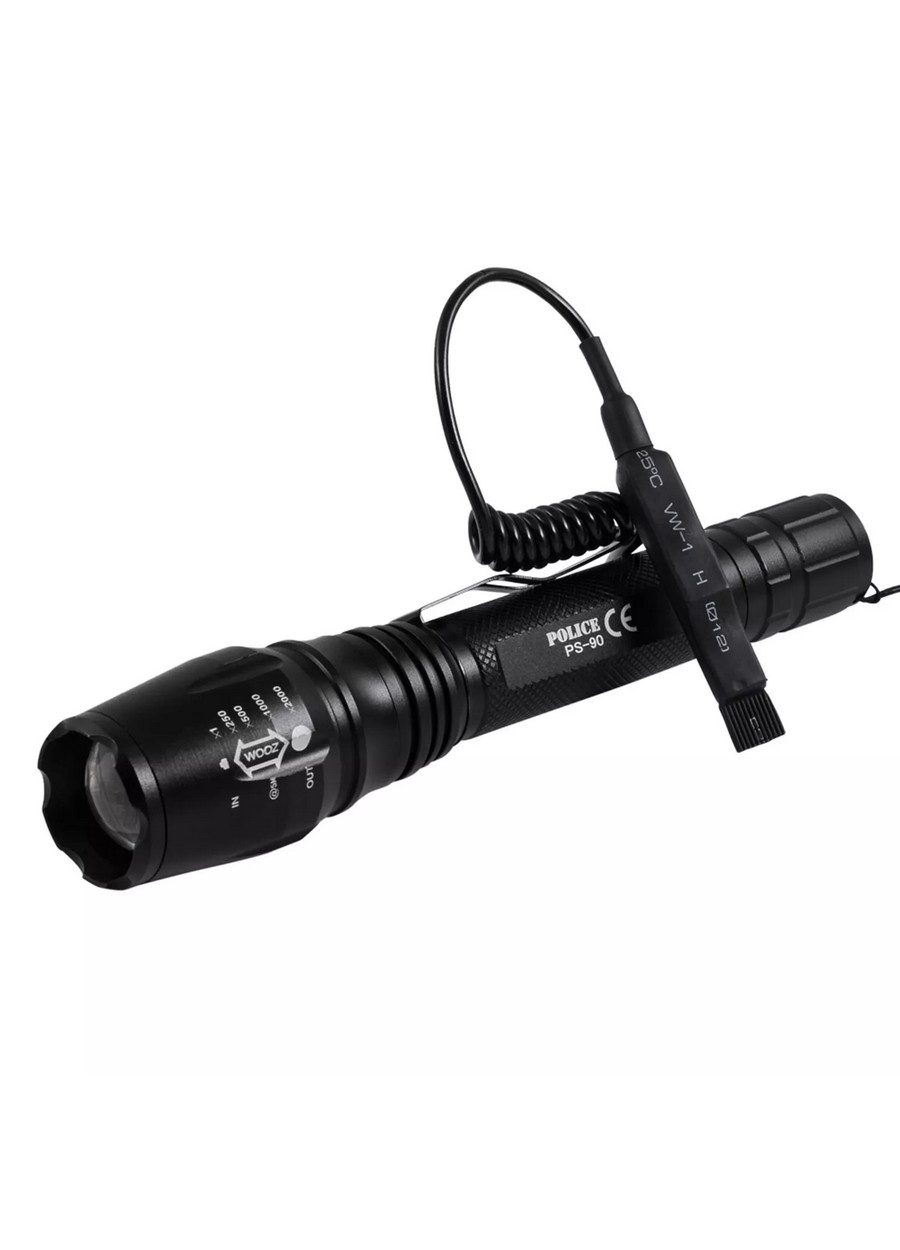 Police PS-90 Cree T6 LED Alüminyum Gövde Tetik Aparatlı Şarjlı El Feneri