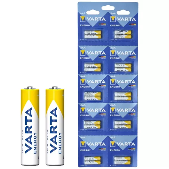 Varta 1.5 Volt Alkalin AA Kalem Pil 2’li Yırtmalı (20’li Kartela Paket)
