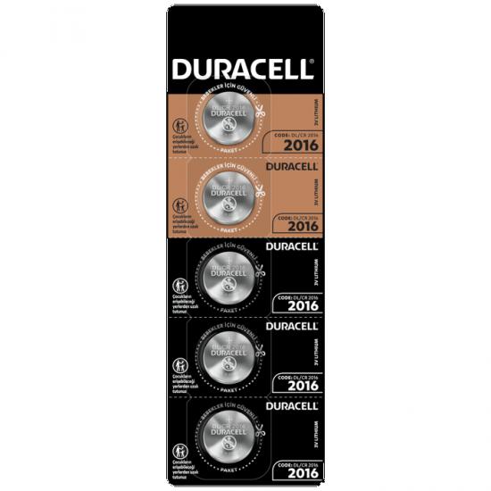 DURACELL CR2016 LITHIUM 3V PİL 5Lİ