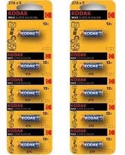 KODAK Pil 27 A Araba Garaj Kumanda Pili 12 Volt 2 Paket 5 li Kodak 27A