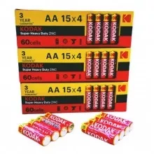 180 ADET (3 KUTU) Kodak AA Pil Super Heavy Duty Çinko Karbon Kalem Pil  180 ADET (3 KUTU)