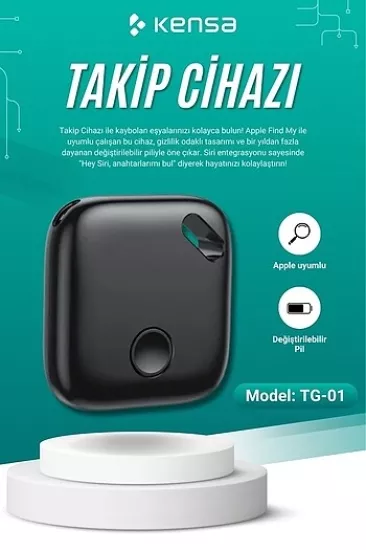 KENSA TAKİP CİHAZI BLUETOOTH APPLE TAKİP CİHAZI TG-01 MODEL