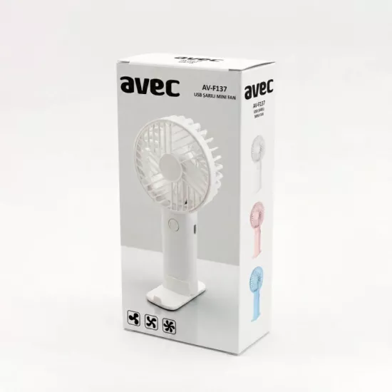 AVEC AV-F137 USB ŞARJLI MİNİ FAN