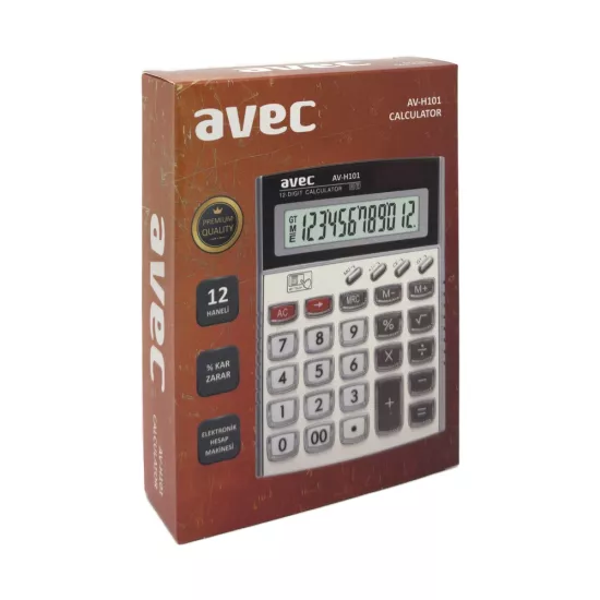 10 ADET AVEC AV-H101 HESAP MAKİNESİ