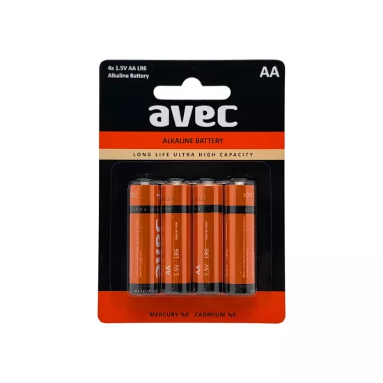 AVEC LR6 ALKALİN KALEM PİL 4LÜ BLS.
