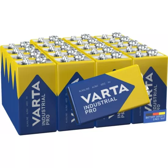Varta Endüstriyel Pro 9V Alkalin Piller (20 Adet)