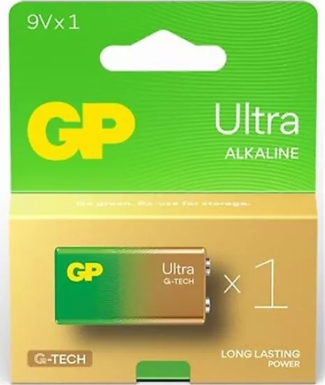 GP 1604AU 6LR61 9 Volt Ultra Alkalin Pil Tekli