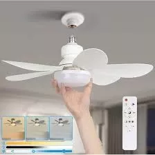 6 Kanat Tavan Vantilatörü Led Işık - 3 Renk Işık Modu, 3 Kademe Hız Modu, Kumandalı
