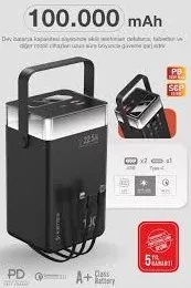 Kensa 100.000 mAh LED Işıklı Powerbank
