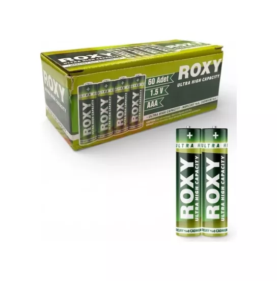 ROXY PVC AAA İNCE PİL 60 ADET