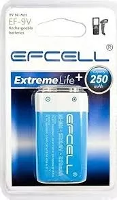  EFCELL EF-9V Şarjlı Pil 9V 250 Mah Ni-Mh 1 ADET