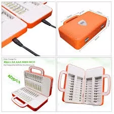 Beston C9032W 40 Adet Kalem Pil + İnce Pil Şarj Edebilir Çantalı Pil Şarj Cihazı