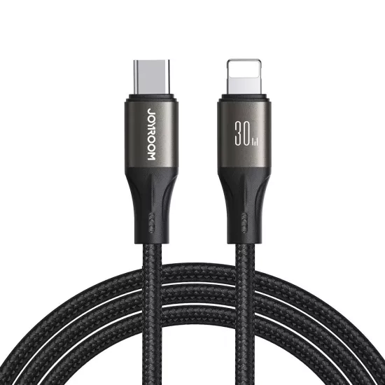 JOYROOM S-A25 30W TYPE C-LIGHTNING CABLE 1.2M BLCK