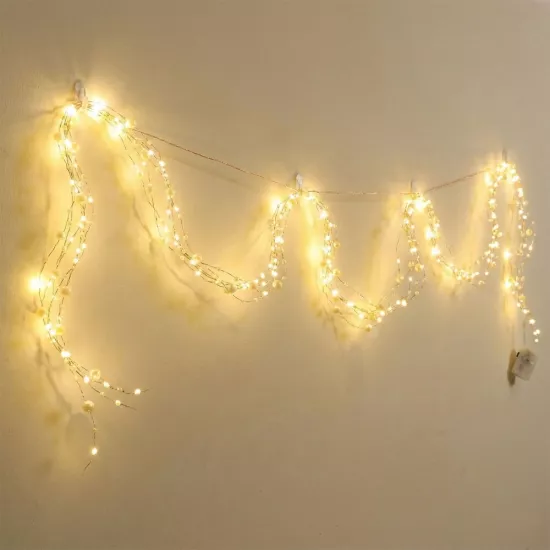 PANTHER PT-104 PİLLİ LED IŞIK 2M - İNCİ LED 