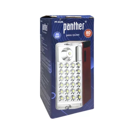 PANTHER PT-3124 24 SMD LED MİNİ ŞARJLI IŞILDAK