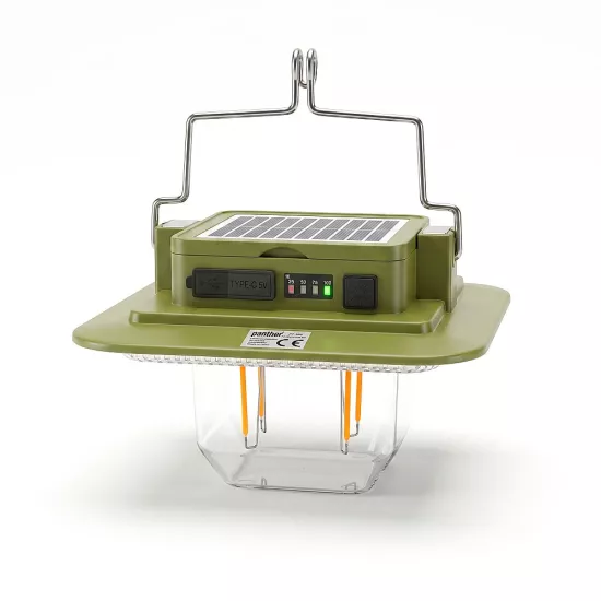 PANTHER PT-384 USB ŞARJLI SOLAR KAMP LAMBASI